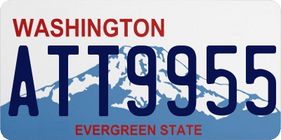 WA license plate ATT9955