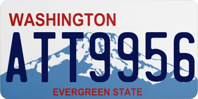 WA license plate ATT9956