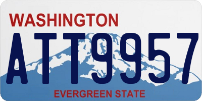WA license plate ATT9957
