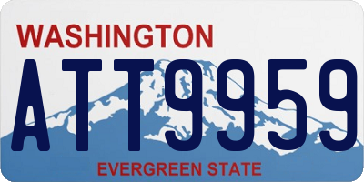WA license plate ATT9959