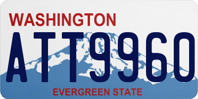 WA license plate ATT9960