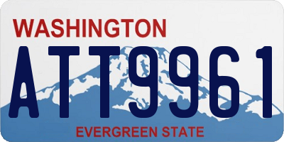 WA license plate ATT9961