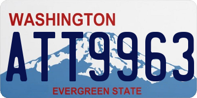 WA license plate ATT9963