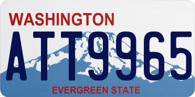 WA license plate ATT9965
