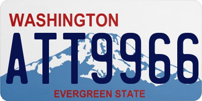 WA license plate ATT9966