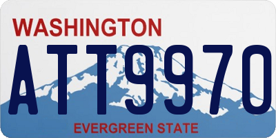 WA license plate ATT9970