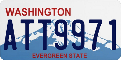 WA license plate ATT9971