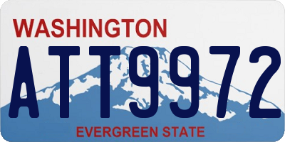 WA license plate ATT9972