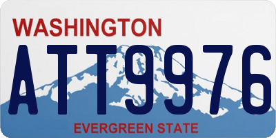 WA license plate ATT9976