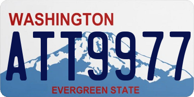 WA license plate ATT9977