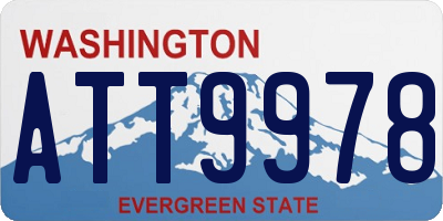 WA license plate ATT9978