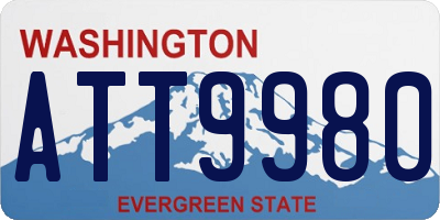 WA license plate ATT9980