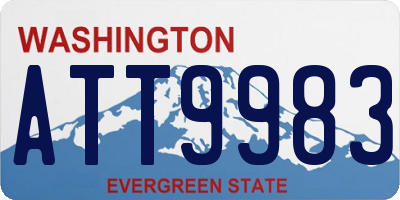WA license plate ATT9983