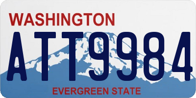WA license plate ATT9984