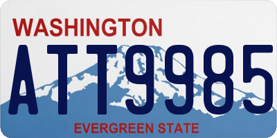 WA license plate ATT9985
