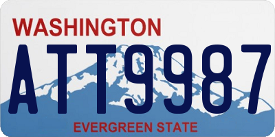 WA license plate ATT9987