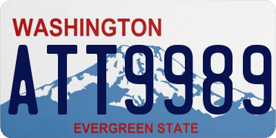 WA license plate ATT9989