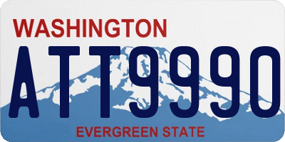 WA license plate ATT9990