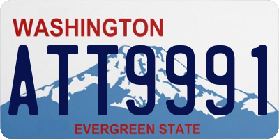 WA license plate ATT9991