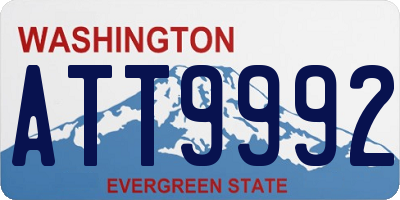WA license plate ATT9992