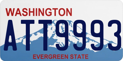 WA license plate ATT9993