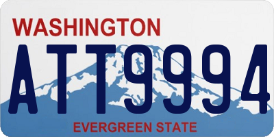 WA license plate ATT9994