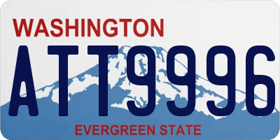 WA license plate ATT9996