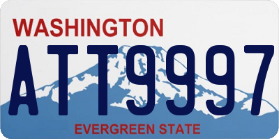WA license plate ATT9997