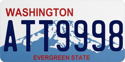 WA license plate ATT9998