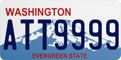 WA license plate ATT9999