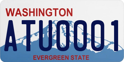 WA license plate ATU0001