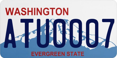 WA license plate ATU0007
