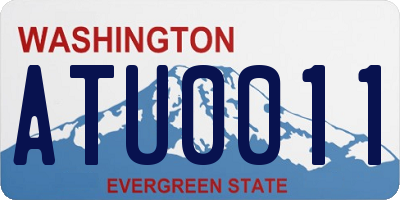 WA license plate ATU0011
