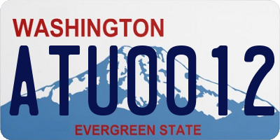 WA license plate ATU0012