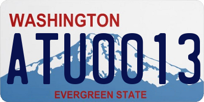 WA license plate ATU0013