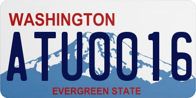 WA license plate ATU0016