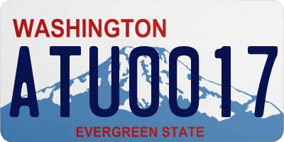 WA license plate ATU0017