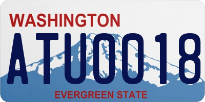 WA license plate ATU0018