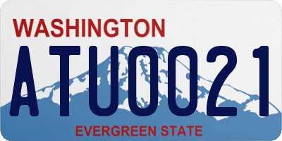 WA license plate ATU0021