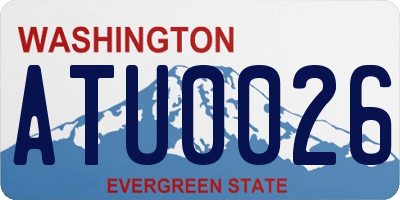 WA license plate ATU0026