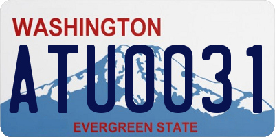 WA license plate ATU0031
