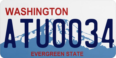 WA license plate ATU0034