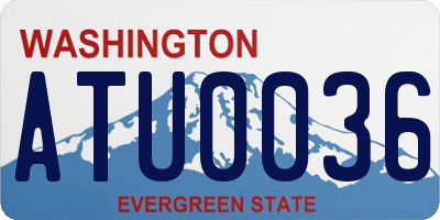 WA license plate ATU0036