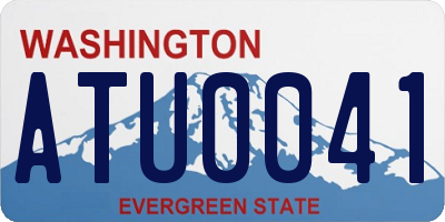 WA license plate ATU0041