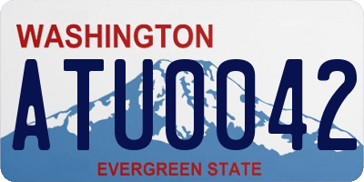 WA license plate ATU0042