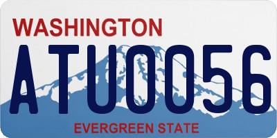 WA license plate ATU0056