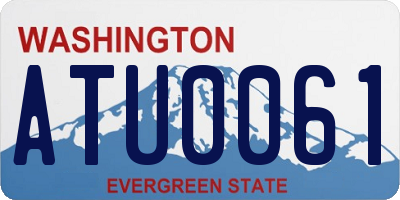 WA license plate ATU0061