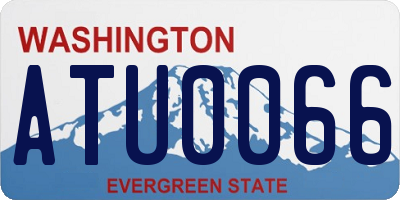 WA license plate ATU0066