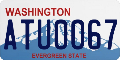 WA license plate ATU0067
