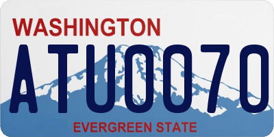 WA license plate ATU0070